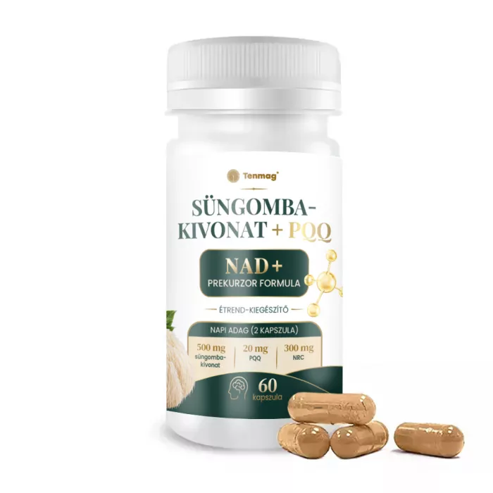 Tenmag Süngomba kivonat + PQQ, NAD+ prekurzor formula