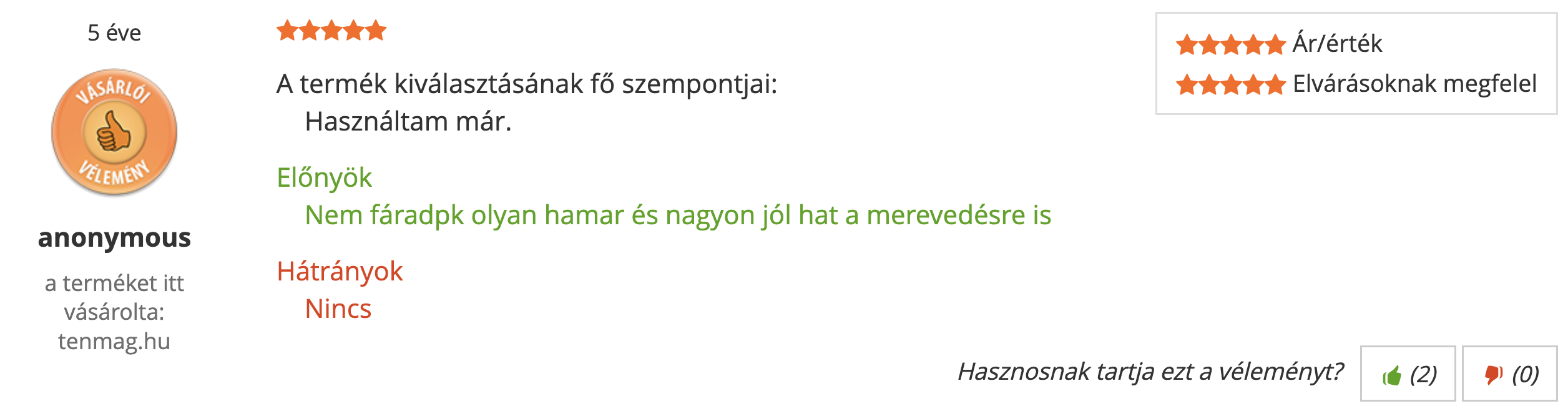 Tenmag Perui Maca Negra Árukereső vásárlói vélemény