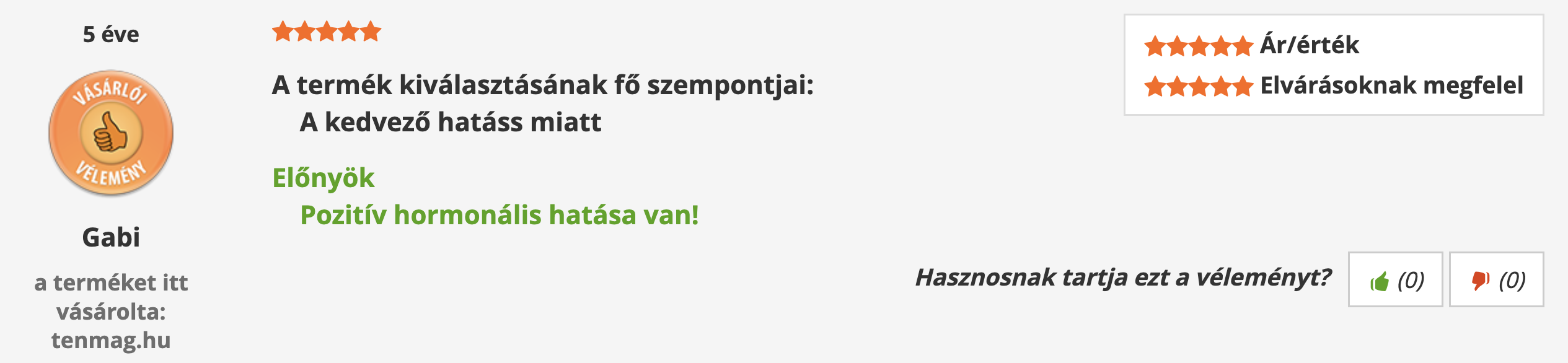Tenmag Pygeum Forte Árukereső vásárlói vélemény